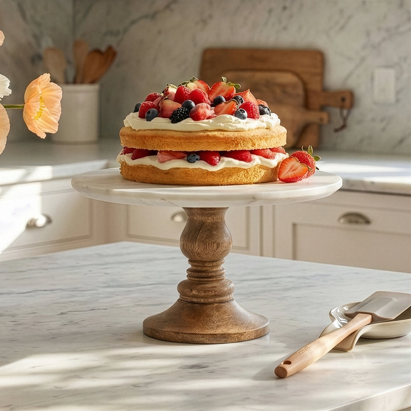 Birch Lane™ Genuine Marble Cake Stand & Reviews | Birch Lane
